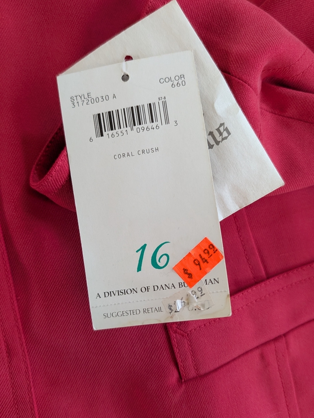 NWT Dana B + Karen Silk Overshirt / Shacket in Coral Pink - Picture 7 of 10